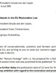 EU Nature Restoration Law Open Letter on Peatlands